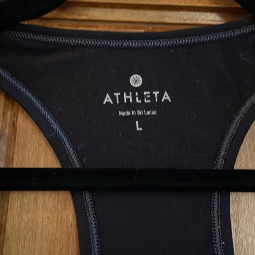 Athleta T-neck Rackerback Scoop Neck Long Workout Tank - Picture 4 of 6